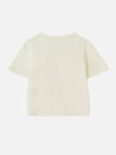 White Ink Pyrograph T-Shirt mit Bären-Print